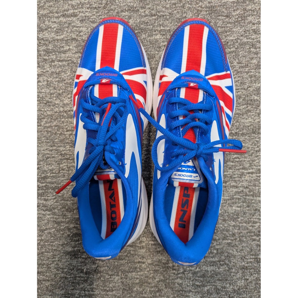 Brooks Launch 4 Running Shoes Men's 9 Blue Union Jack London 2017 - Picture 3 of 9